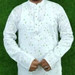 পাঞ্জাবি (সাদা) সবুজ স্টেপ